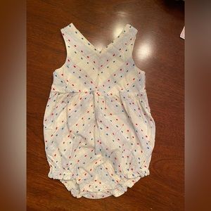 Baby Cat & Jack 18 mo Bubble Blue, Red & White stripes onesie